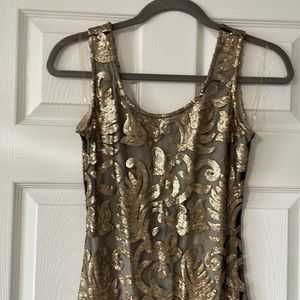 Gold/black sequins dress